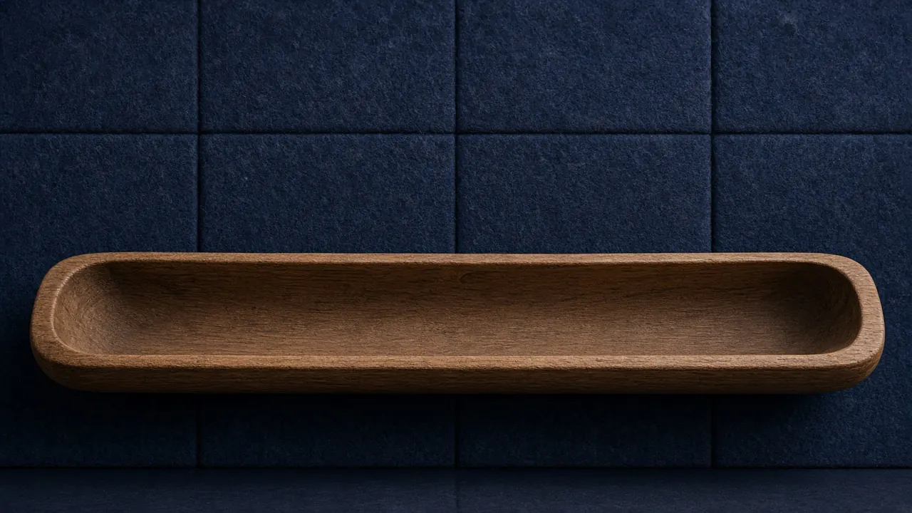 Blank address bar over navy felt, gold tiles in focus, no live link